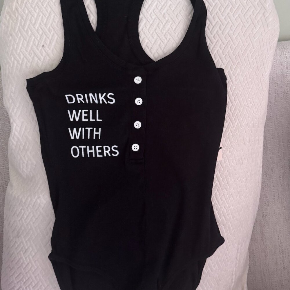 Daydream Nation Black Bodysuit Size small NWT